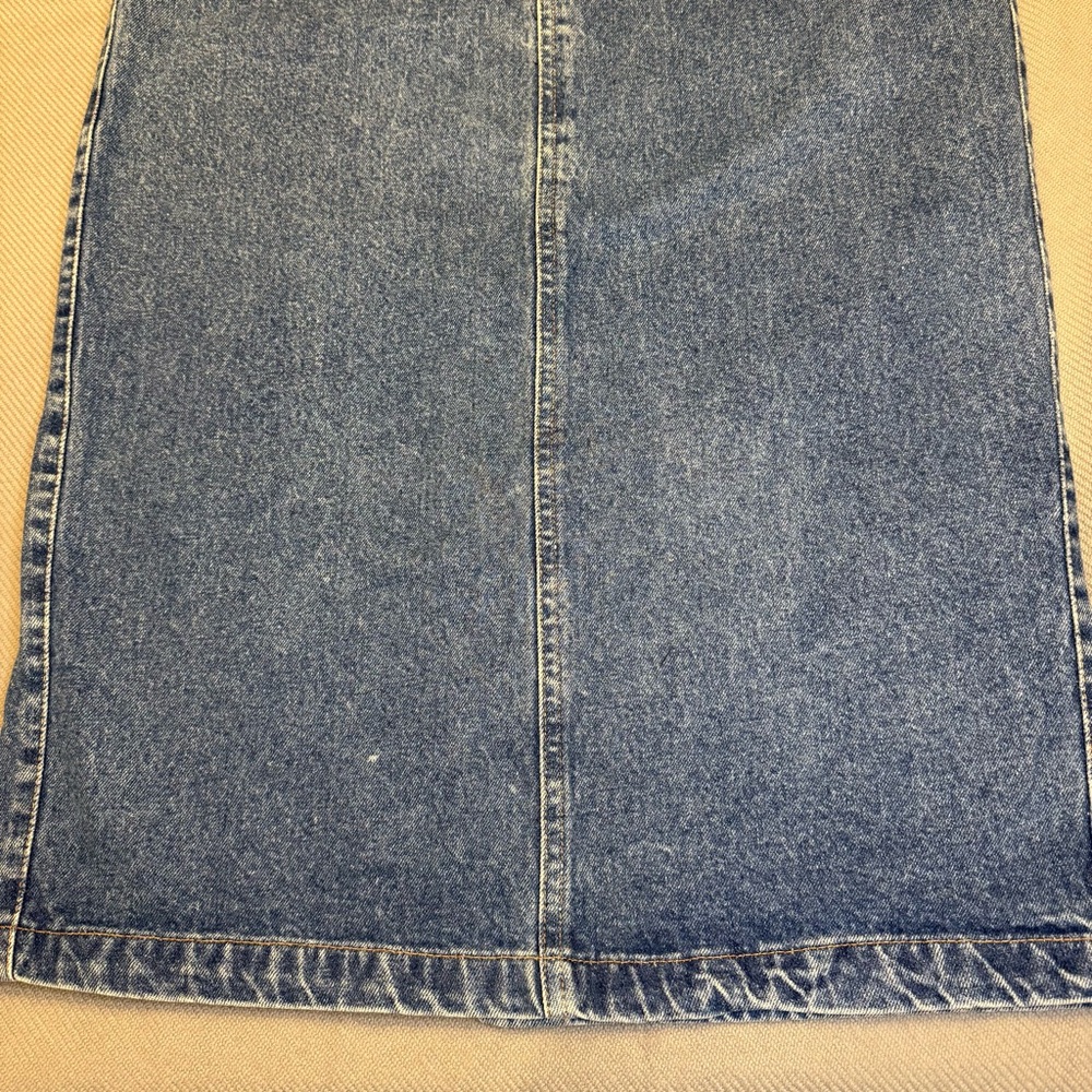 GAP Denim Skirt VINTAGE 80/90s 100% Cotton, USA made Button Back Detail Women's - Picture 7 of 16